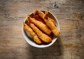 Image showing breaded Torpedo shrimps