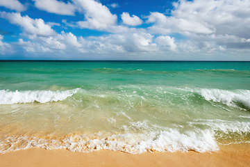 Image showing Beautiful beach and sea