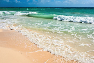 Image showing Beautiful beach and sea