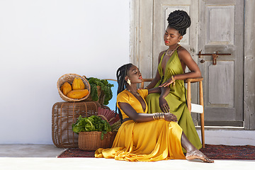 Image showing Never apologize for being a powerful woman. two beautiful women posing outside.