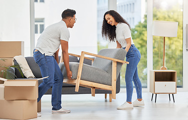 Image showing Today is the start of the rest of our lives together. a young couple unpacking in their new house.