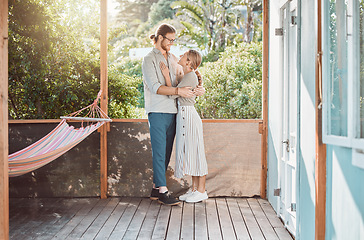 Image showing Find a love that holds you tight. a young couple spending time together in the garden at home.