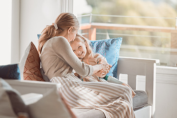 Image showing Stop that, I like it. a young woman bonding with her daughter at home.