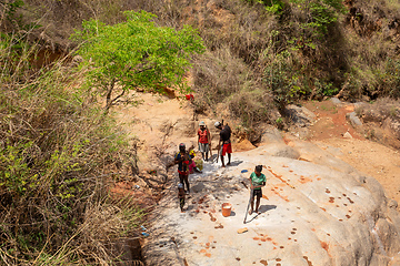 Image showing Local peoples mining and gem panning in Ihosy - Ilakaka, Madagascar.