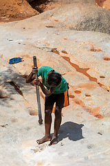 Image showing Local peoples mining and gem panning in Ihosy - Ilakaka, Madagascar.