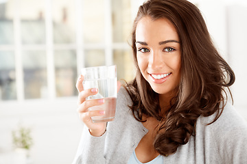 Image showing Coffee is the only way to start my day. a young woman enjoying a cup of coffee.