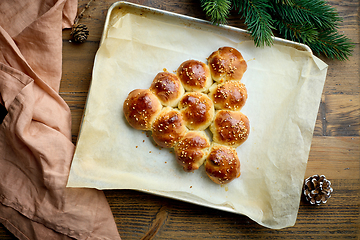 Image showing freshly baked christmas bread