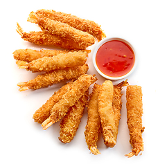 Image showing breaded Torpedo shrimps