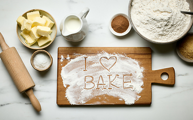 Image showing various baking ingredients 