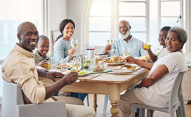 Image showing I sustain myself with the love of family. a family having lunch at home.