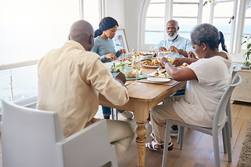 Image showing You need to connect with each other. a family having lunch at home.