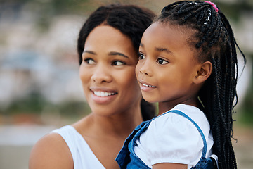 Image showing Hearts never empty. a mother and daughter bonding at the beach.