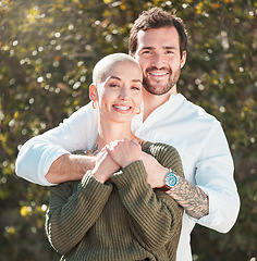 Image showing Ill never let her go. Cropped portrait of an affectionate young couple outdoors.