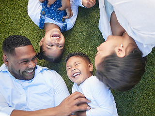 Image showing With them, Im at my best. a beautiful young family bonding outside.