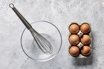 Image showing bowl and eggs