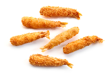 Image showing breaded Torpedo shrimps