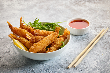 Image showing breaded Torpedo shrimps