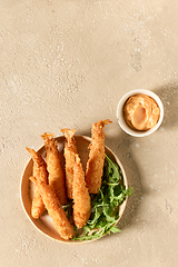 Image showing breaded Torpedo shrimps