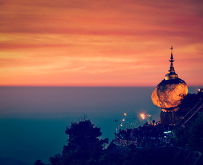 Image showing Golden Rock - Kyaiktiyo Pagoda, Myanmar