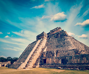 Image showing Mayan pyramid in Uxmal, Mexico