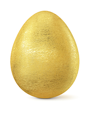 Image showing Golden Easter egg isolated