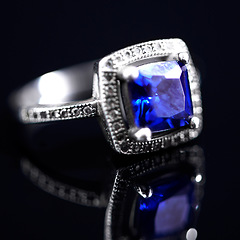Image showing Make her feel special...with this. Studio shot of a beautiful ring.