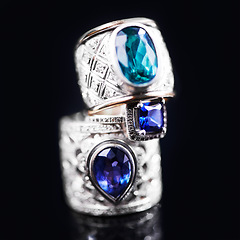 Image showing Make her feel special...with this. Studio shot of a beautiful ring.