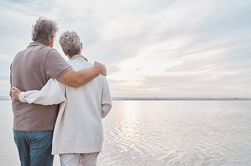 Image showing If anything... life is beautiful. a mature couple spending the day at the beach.