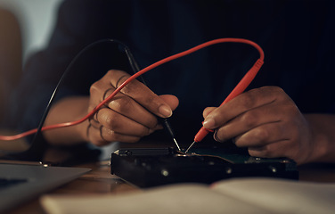 Image showing Getting your tech up and running in no time. an unrecognisable technician repairing computer hardware.