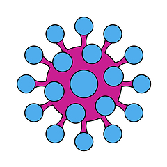 Image showing Coronavirus Molecule Icon