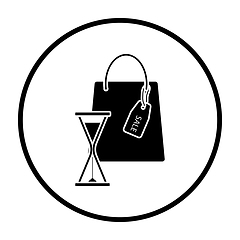 Image showing Sale Bag With Hourglass Icon