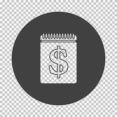 Image showing Dollar Calendar Icon