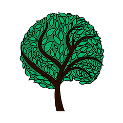 Image showing Ecological Tree With Leaves Icon