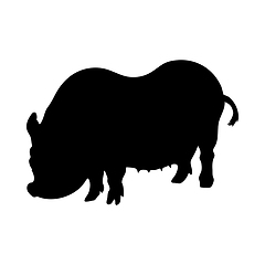 Image showing Vietnamese Pig Silhouette