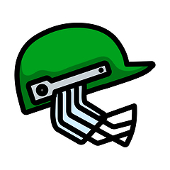 Image showing Cricket Helmet Icon