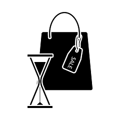 Image showing Sale Bag With Hourglass Icon