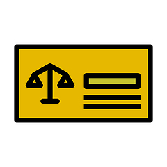 Image showing Lawyer Business Card Icon