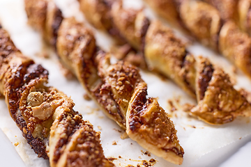 Image showing close up of freshly baked pastries 