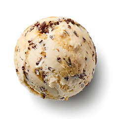 Image showing coffee liqueur ice cream with chocolate pieces