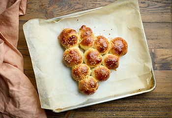 Image showing freshly baked yeast dough bread buns