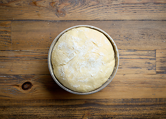 Image showing bowl of yeast dough