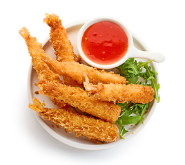 Image showing breaded Torpedo shrimps