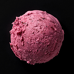 Image showing black currant ice cream scoop