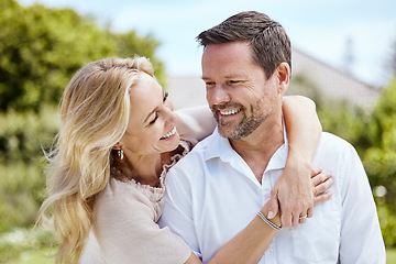 Image showing Were happier now. an affectionate couple spending time outdoors.