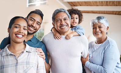 Image showing We love spending time together. a family spending time together at home.