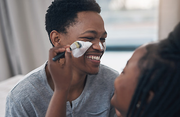 Image showing Spa day is so not gender specific. a young couple getting homemade facials together at home.