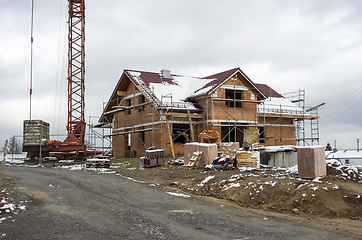 Image showing building shell at winter time