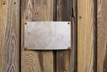 Image showing sign on wooden board