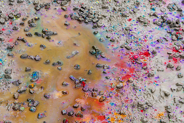 Image showing colorful paint splatters