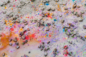 Image showing colorful paint splatters